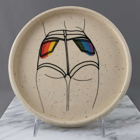 LGBTQ Rainbow Short Shorts Ceramic Tray